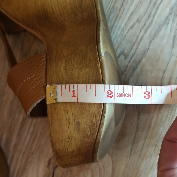 Steve Madden Womens Belma Open Toe Brown Platform Leather Wedge Heels Size 9 - Picture 15 of 15